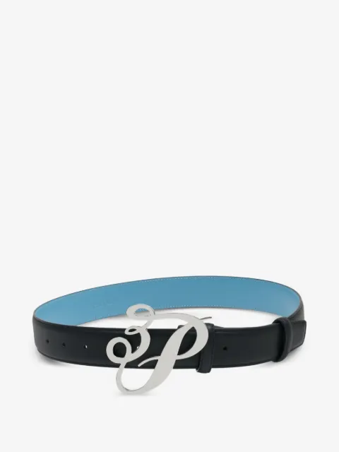 3.PARADIS 3P Cursive logo leather belt