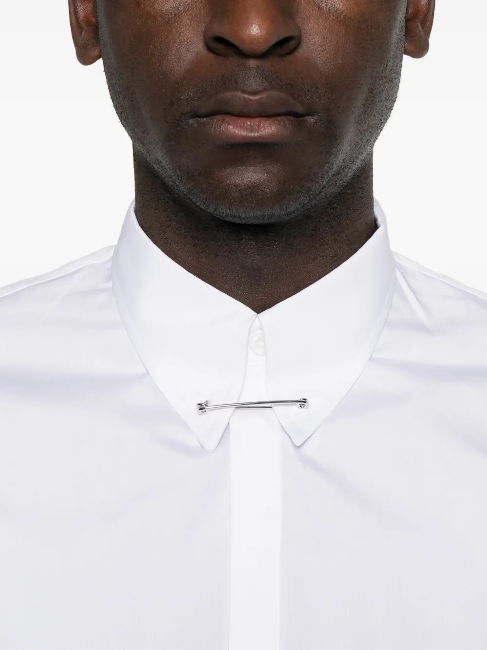 DSQUARED2 Getailleerd overhemd met speld Wit