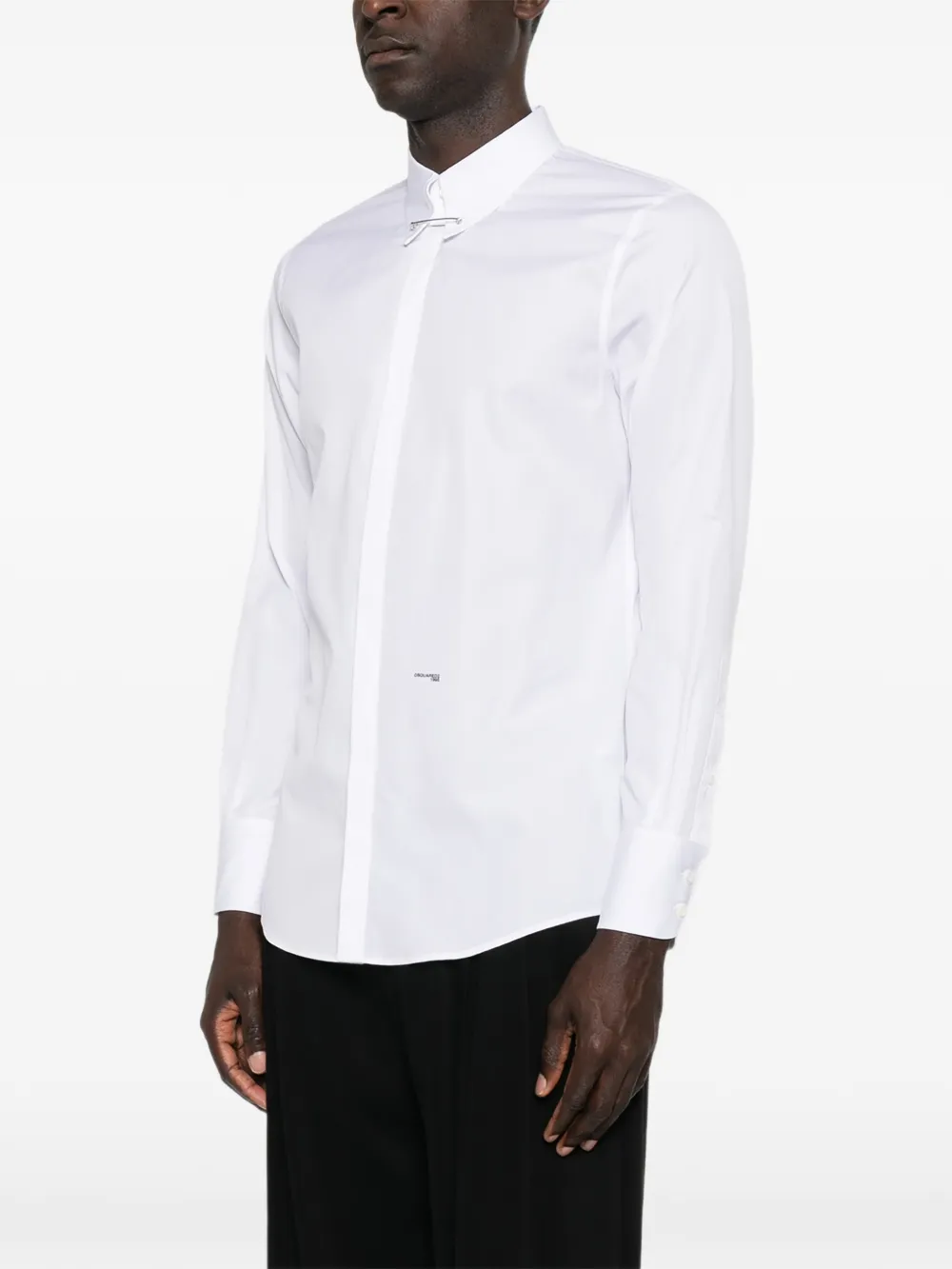 DSQUARED2 Getailleerd overhemd met speld Wit