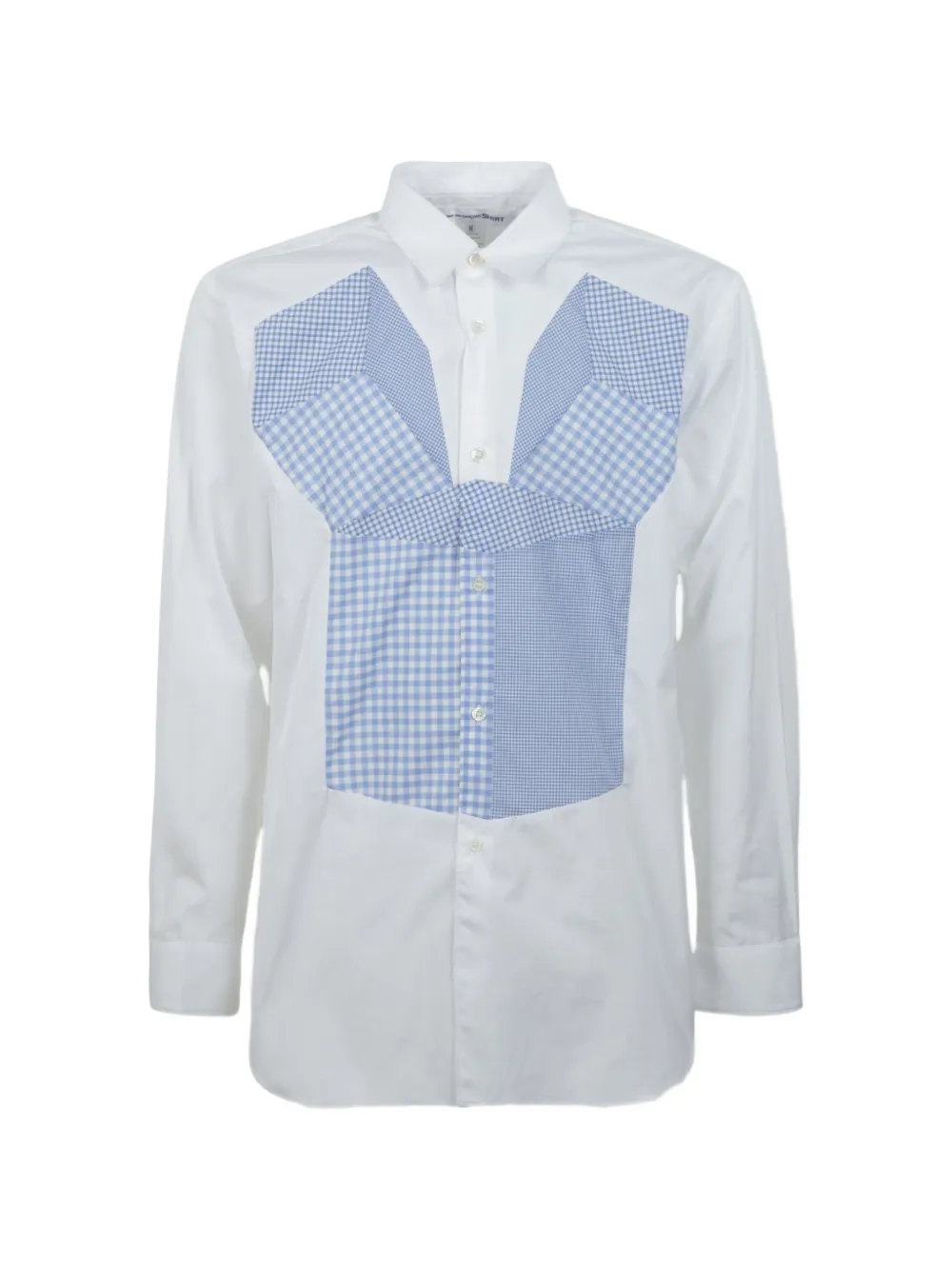 Comme Des Garçons Shirt patchwork gingham-print shirt - Weiß