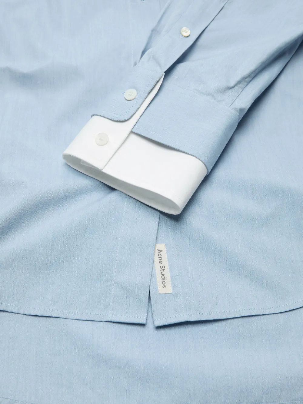 Acne Studios Layered Button-up Shirt in Blue, view 5