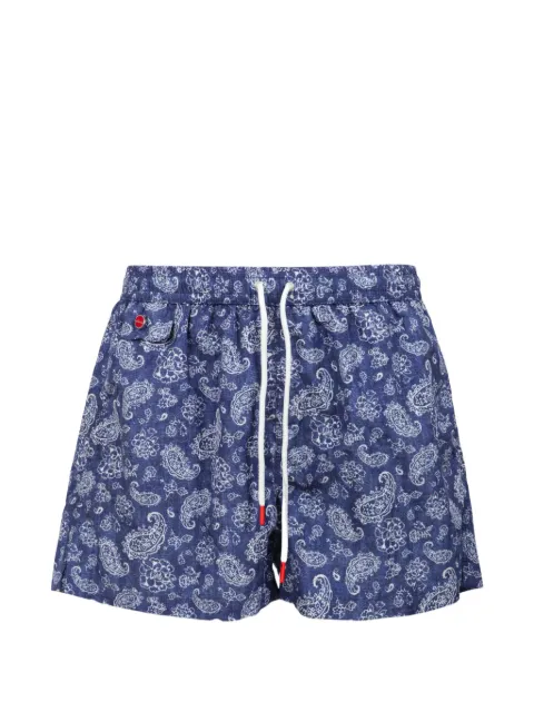 Kiton paisley-print swim shorts