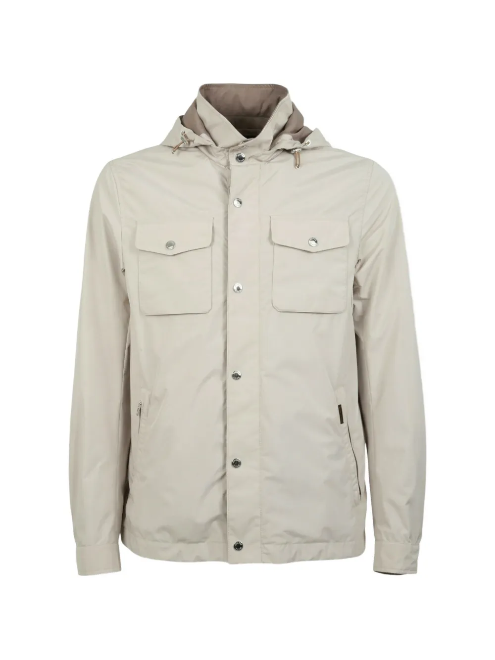 Moorer Fenzi multi-pocket hooded jacket - Toni neutri