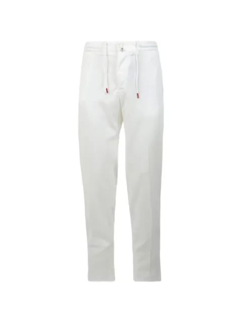 Kiton drawstring elasticated-waistband trousers
