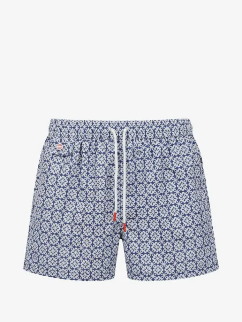 Kiton floral-print drawstring swim shorts