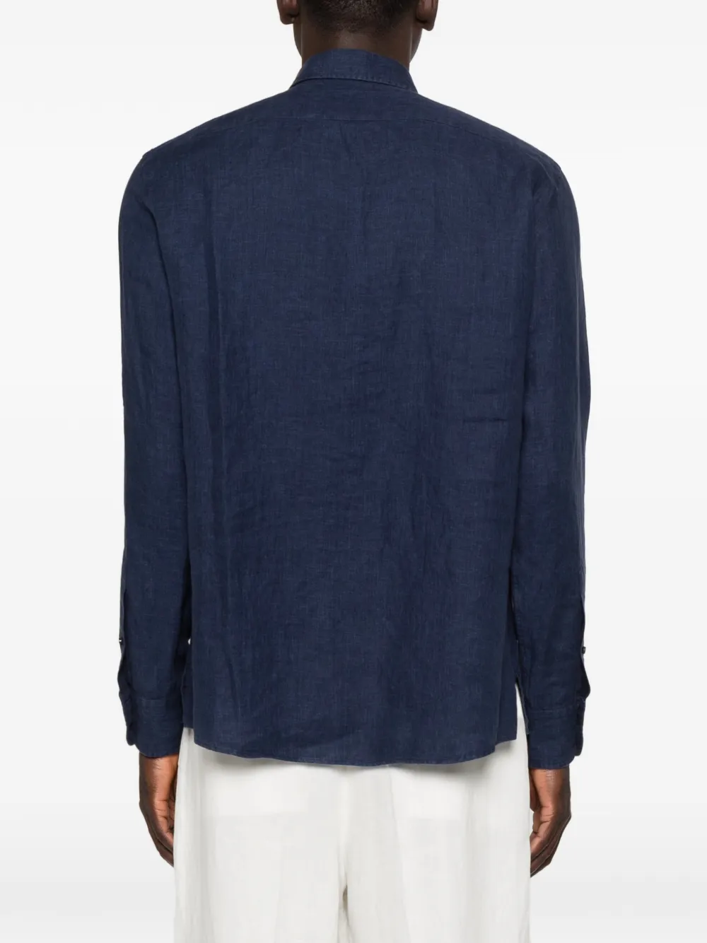 Zegna Shirtjack met borstzak en knopen Blauw