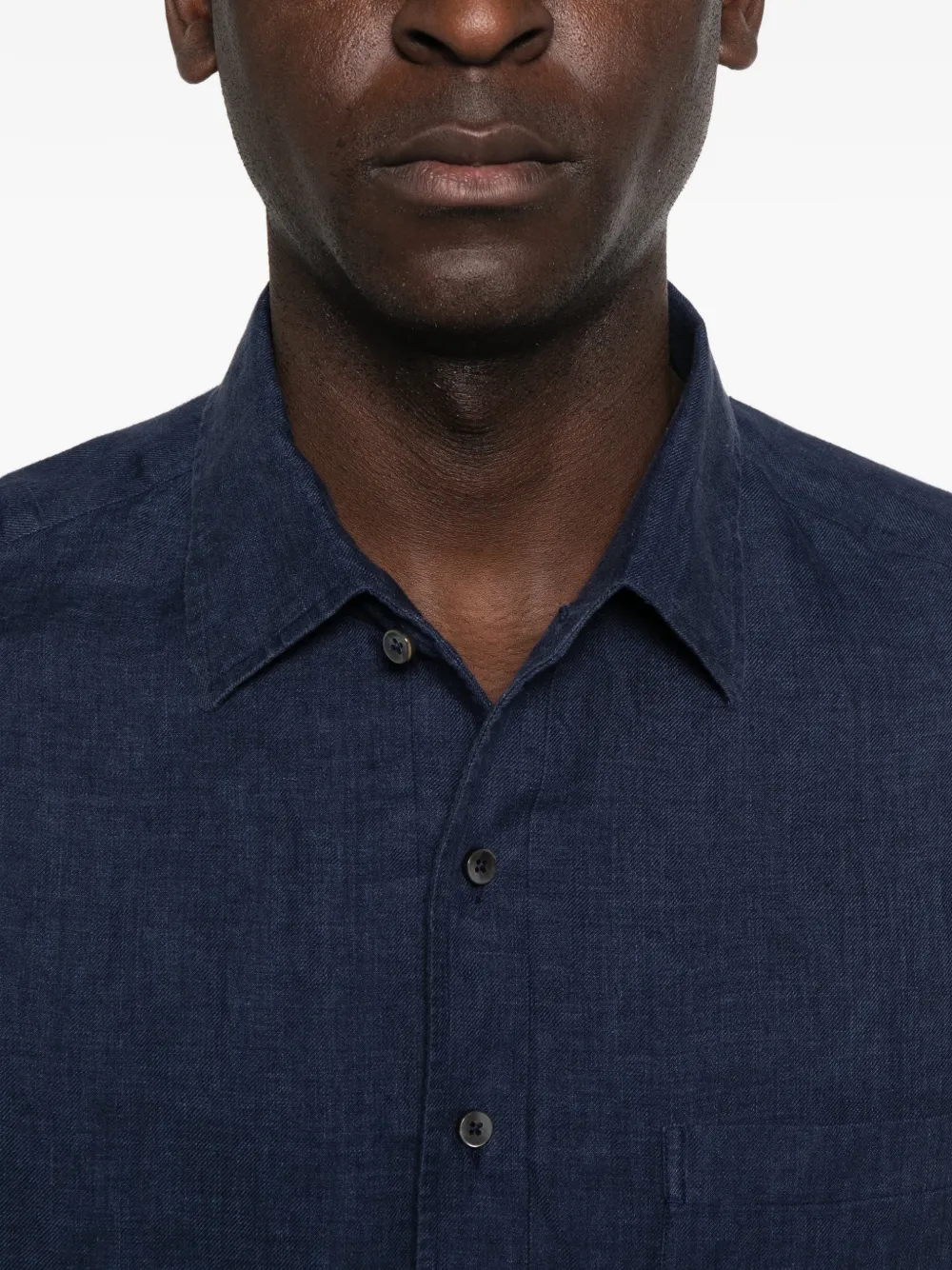Zegna Shirtjack met borstzak en knopen Blauw