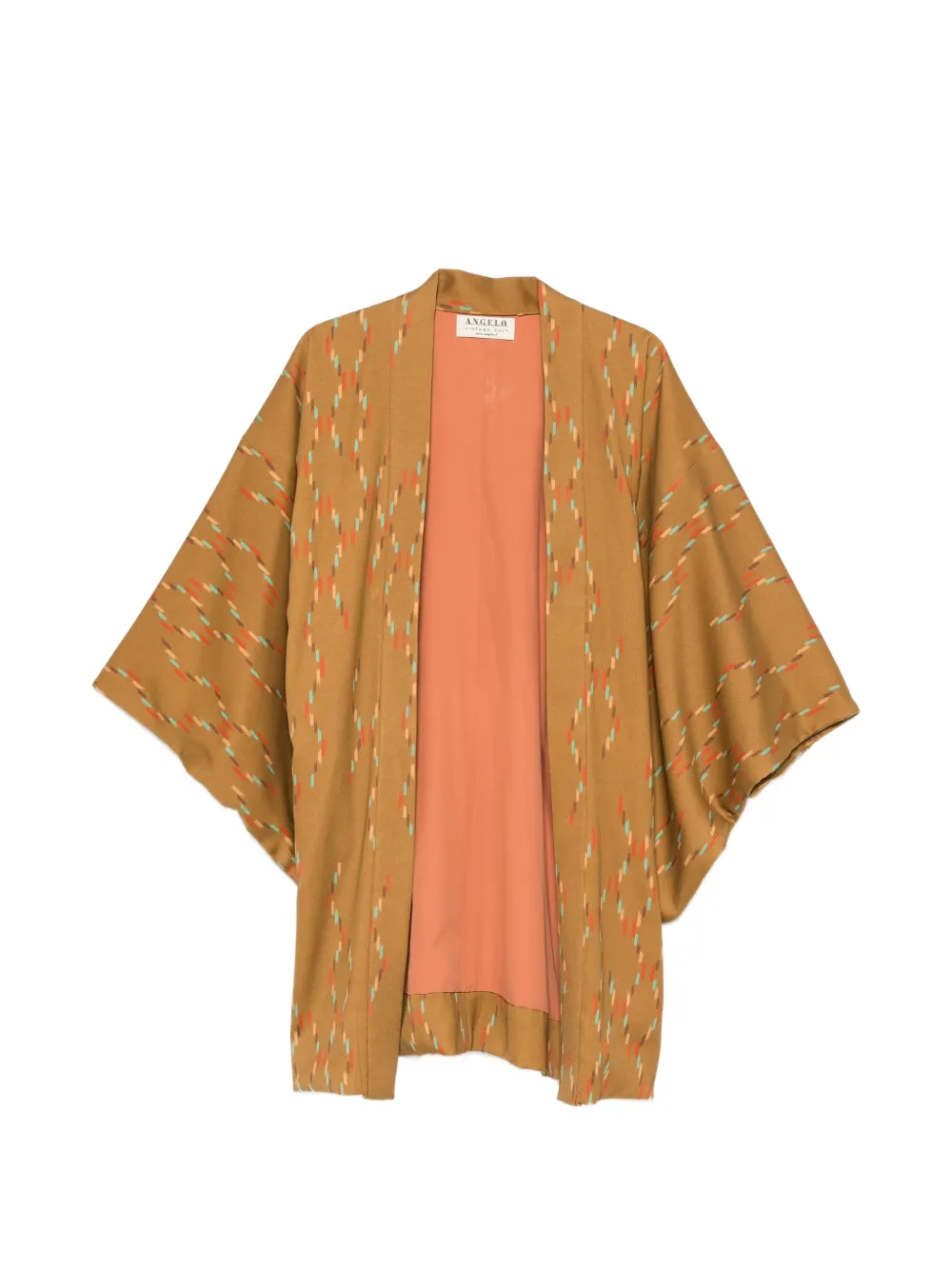 A.N.G.E.L.O. Vintage Cult 1990s ikat-print kimono coat - Marrone