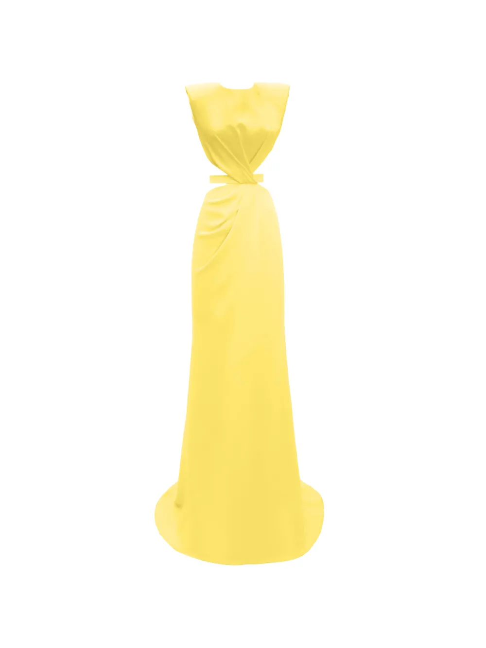 Gemy Maalouf cut-out twisted-detail maxi dress - Gelb