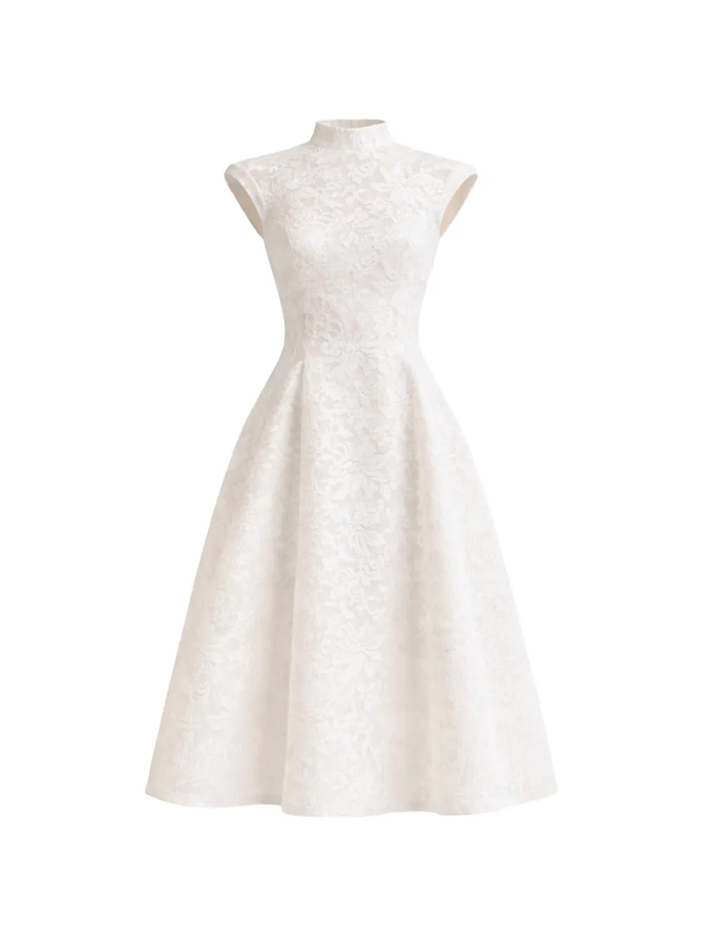 Gemy Maalouf lace mock-neck dress