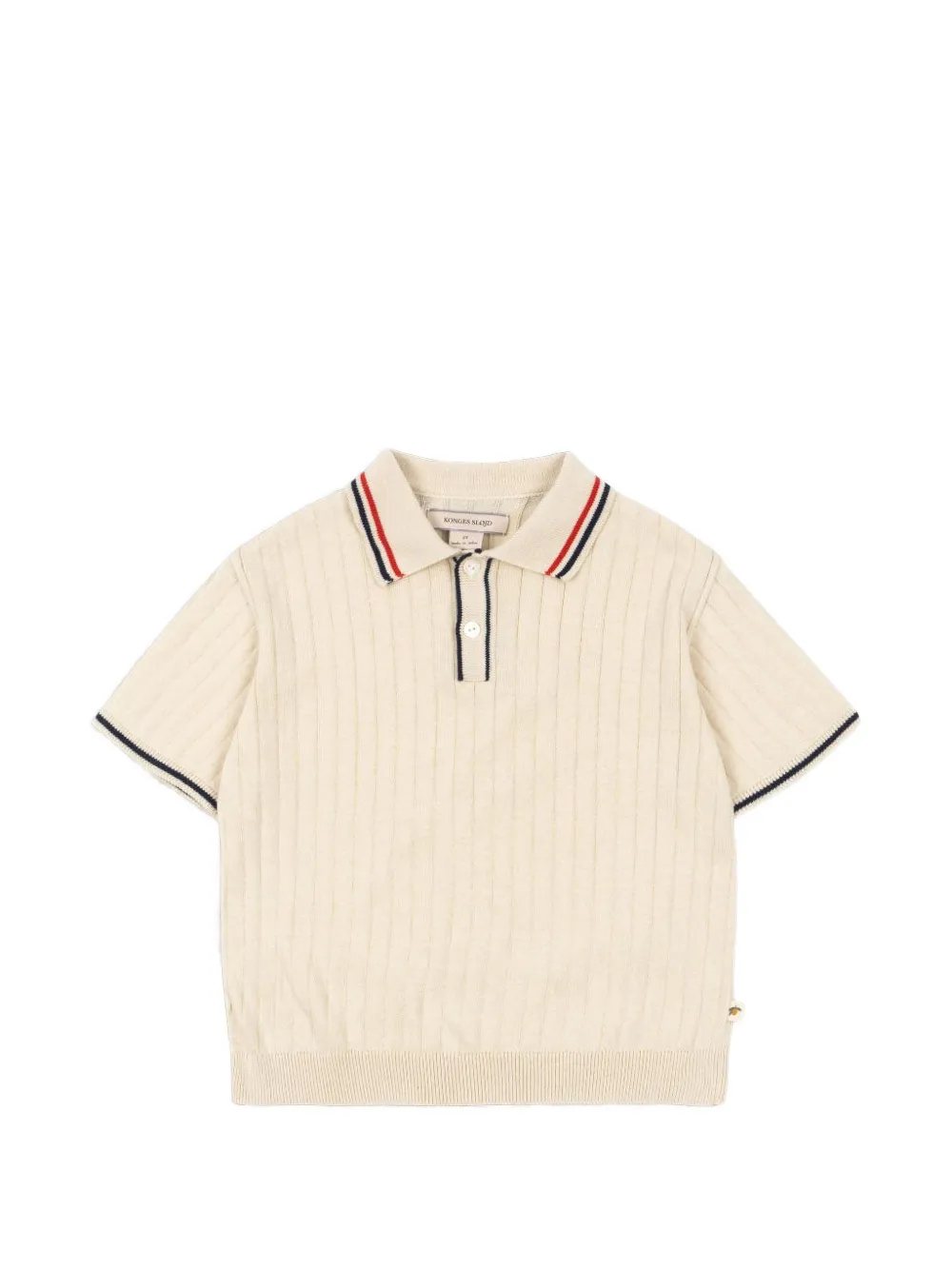 Konges Sløjd ribbed-knit polo shirt - Toni neutri