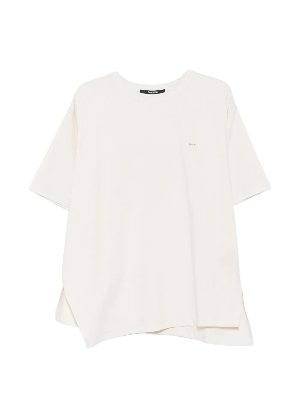 SONGZIO asymmetric-hem side-slit T-shirt - Toni neutri
