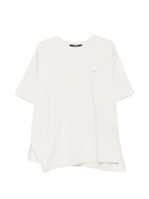 SONGZIO asymmetric-hem side-slit T-shirt