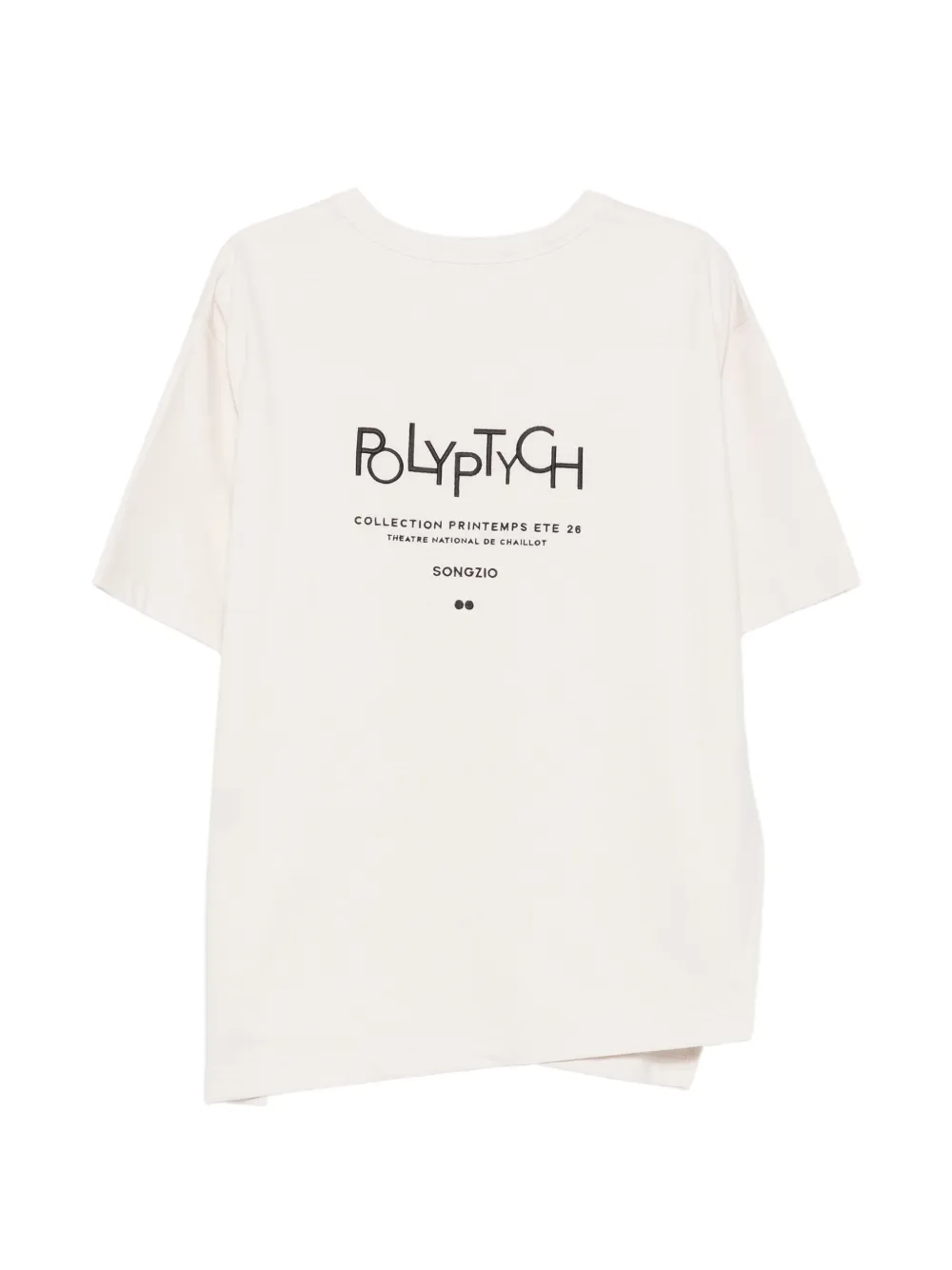 SONGZIO Asymmetrisch T-shirt met zijsplit Beige