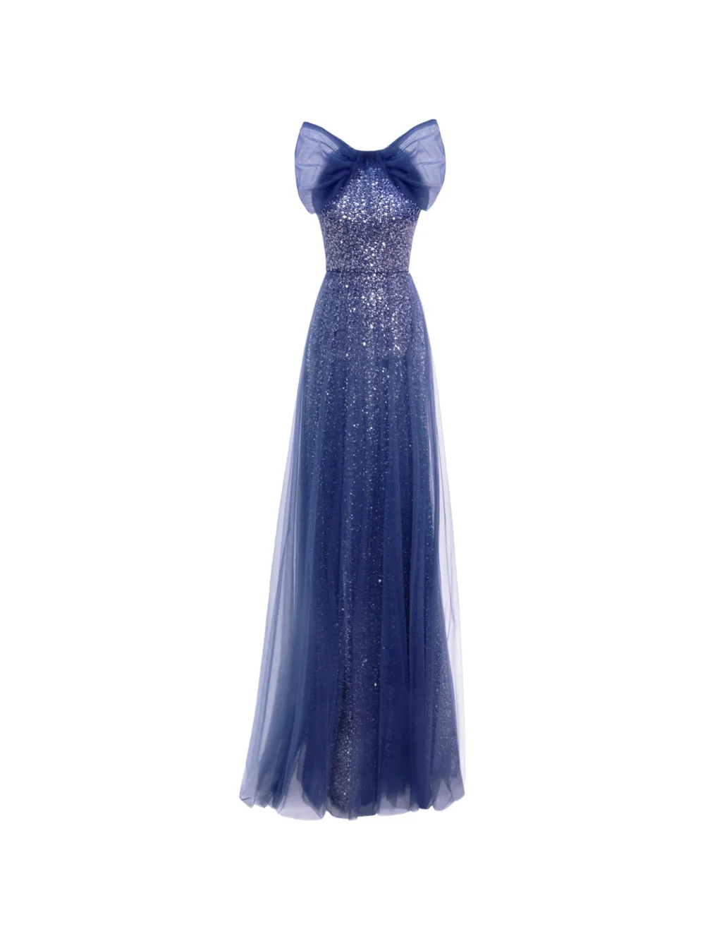 Gemy Maalouf Abito con paillettes - Blu