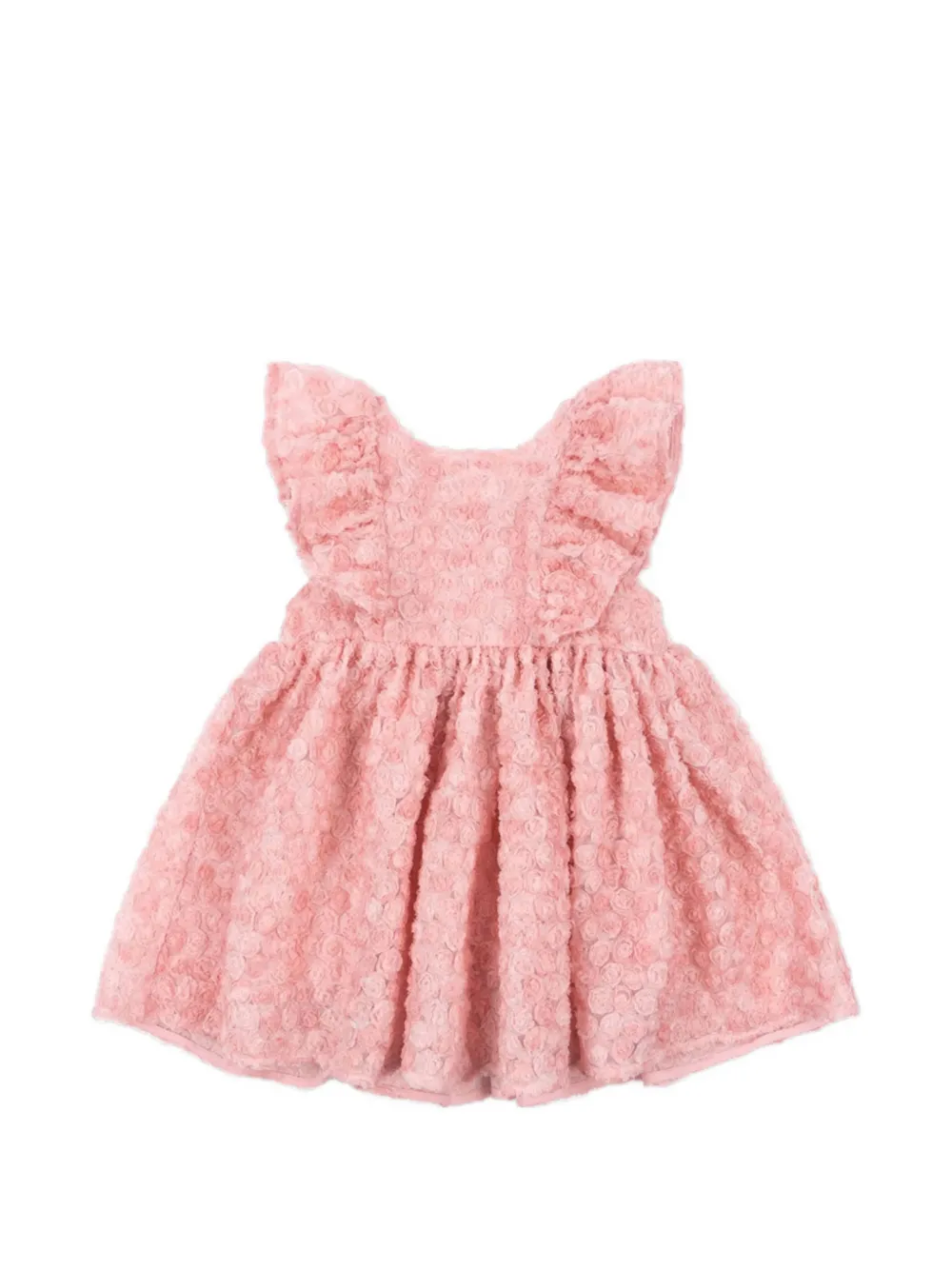 Konges Sløjd Ally floral-appliqué ruffled dress - Rosa