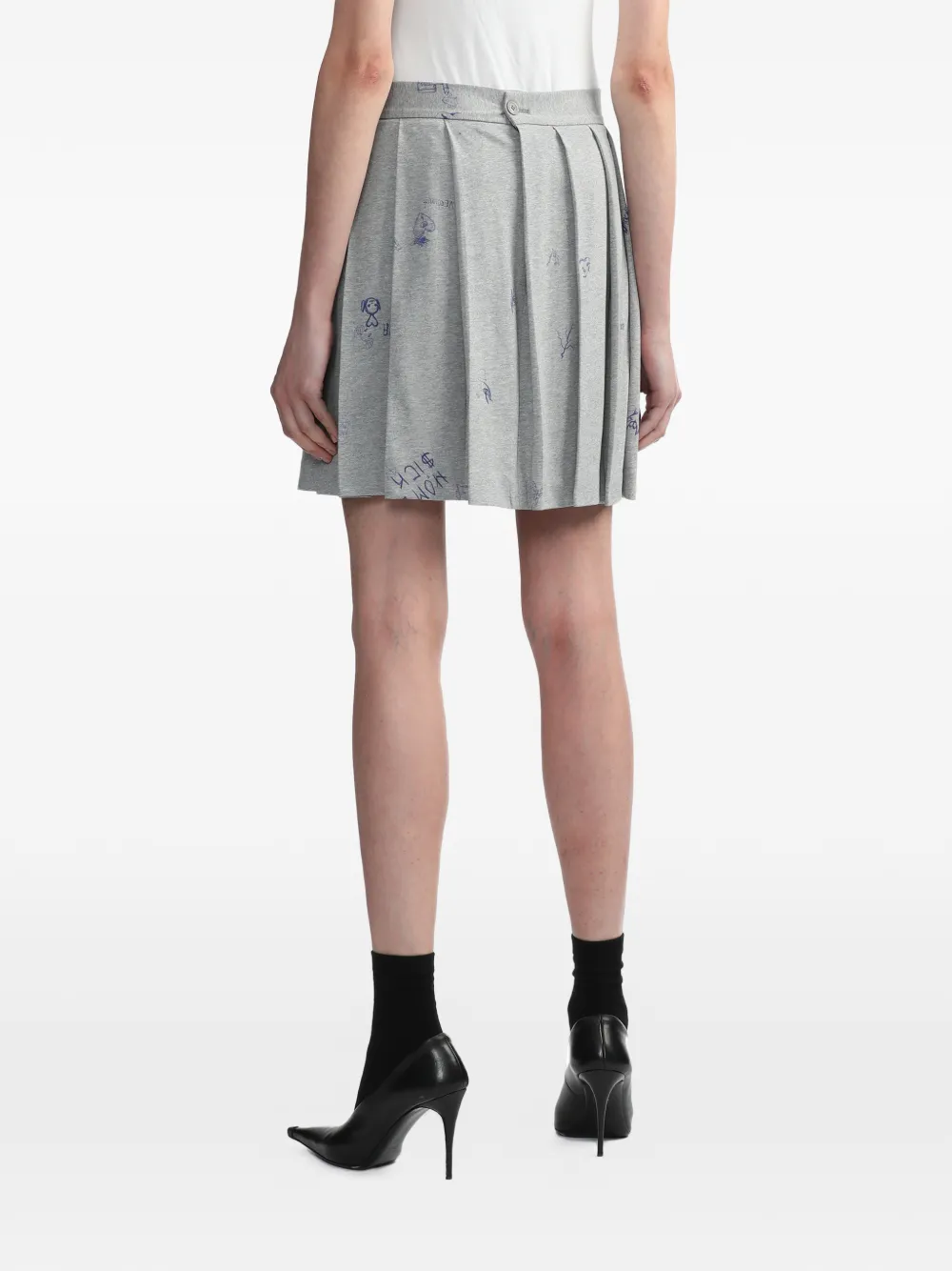VETEMENTS Plooirok met print Grijs