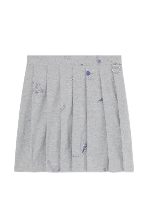 VETEMENTS scribble-print pleated skirt