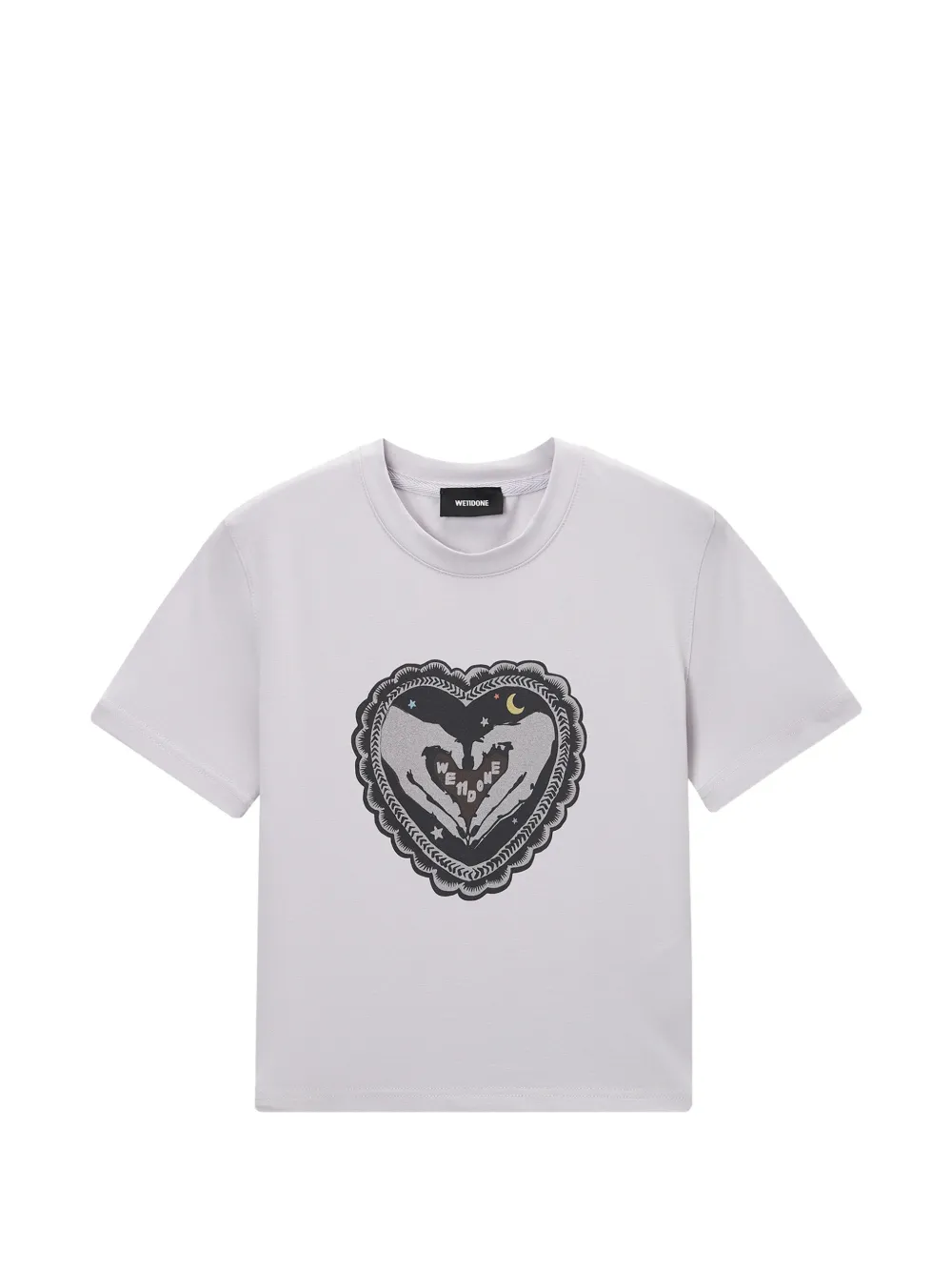 We11 Done Heart-print T-shirt In Gray