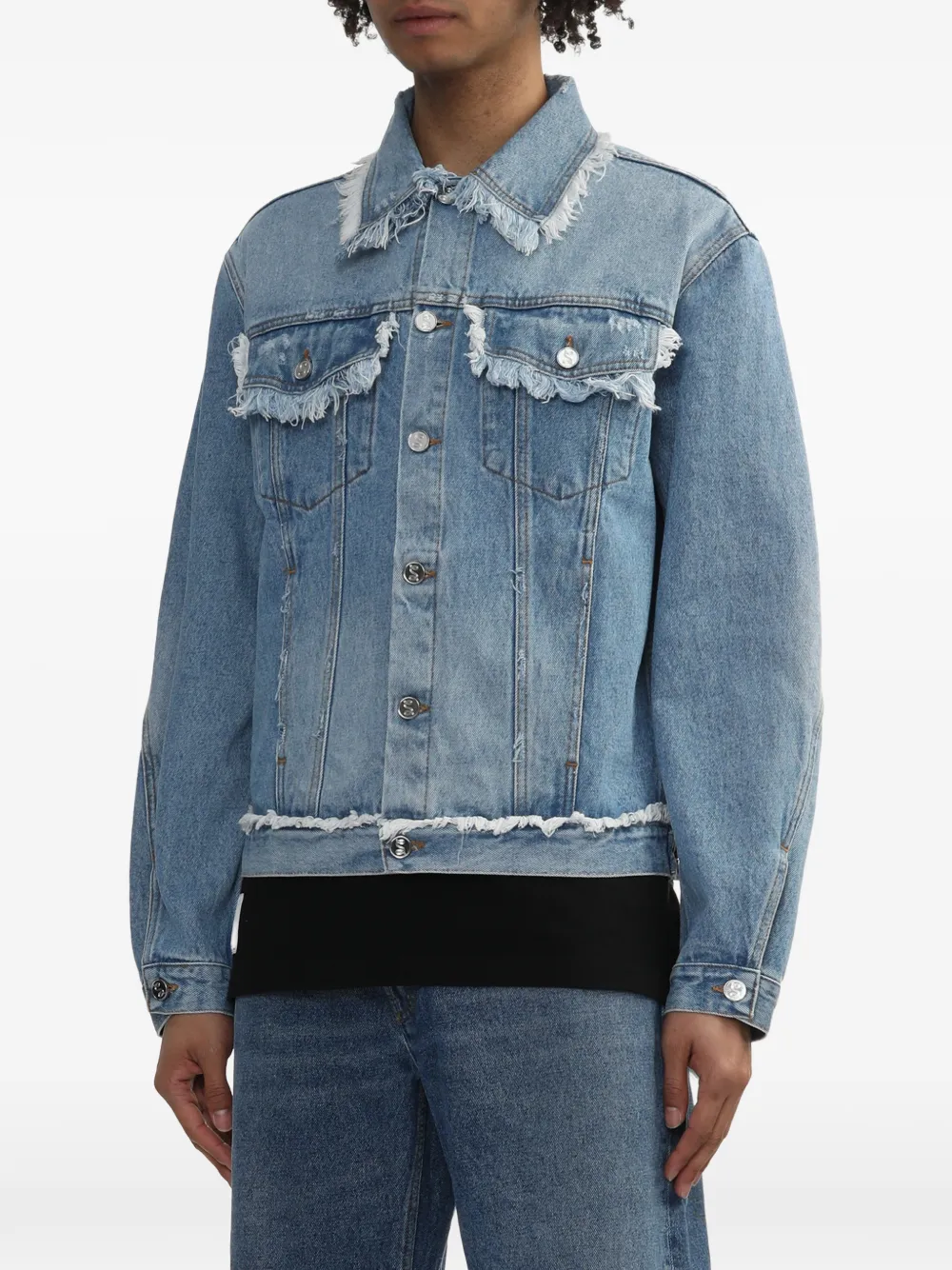 Séfr Denim jack Blauw