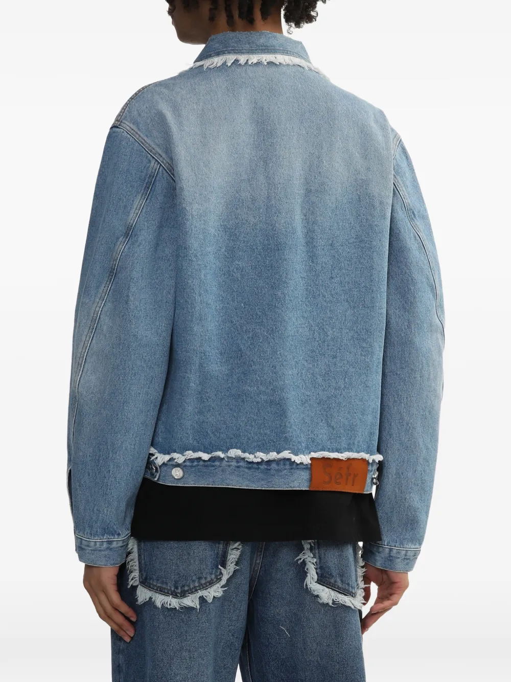 Séfr Denim jack Blauw
