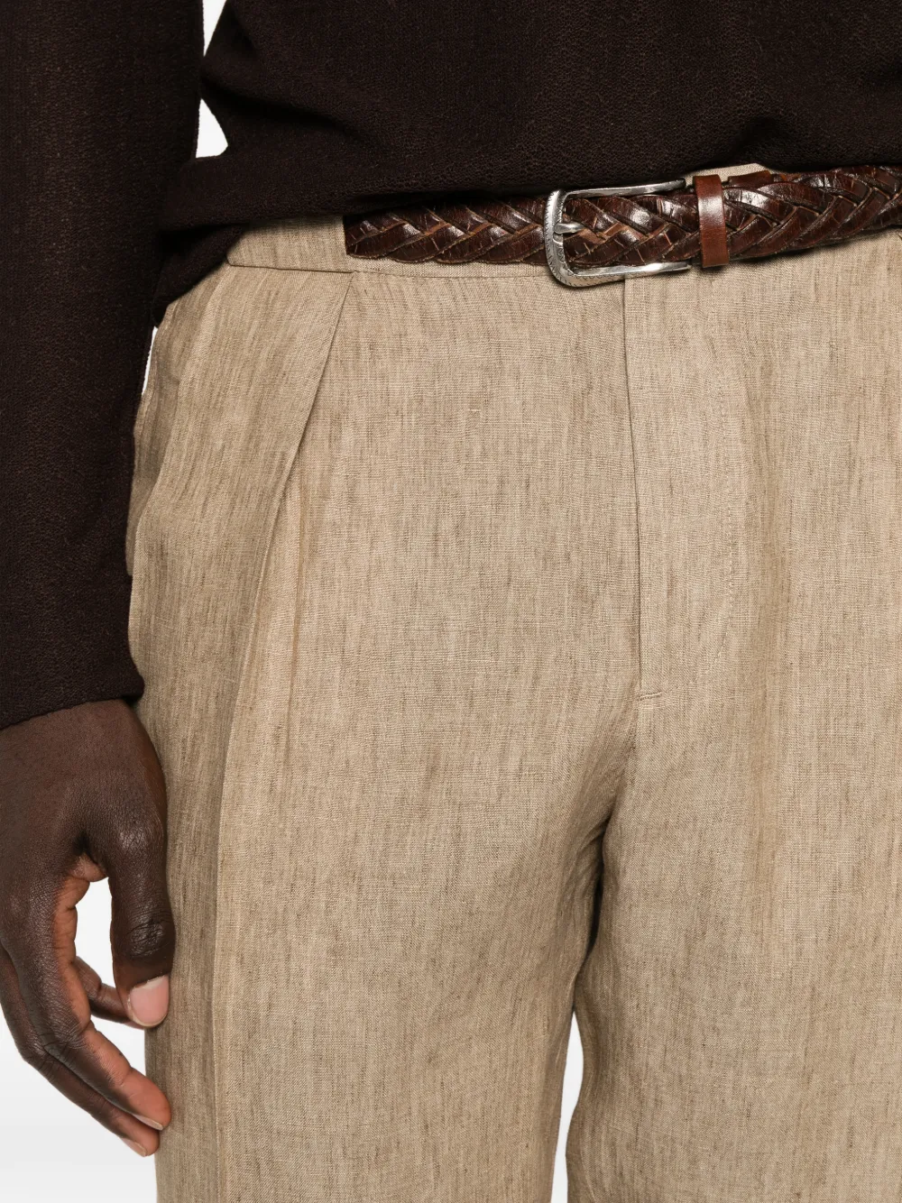 Briglia 1949 Portobello geplooide broek Beige