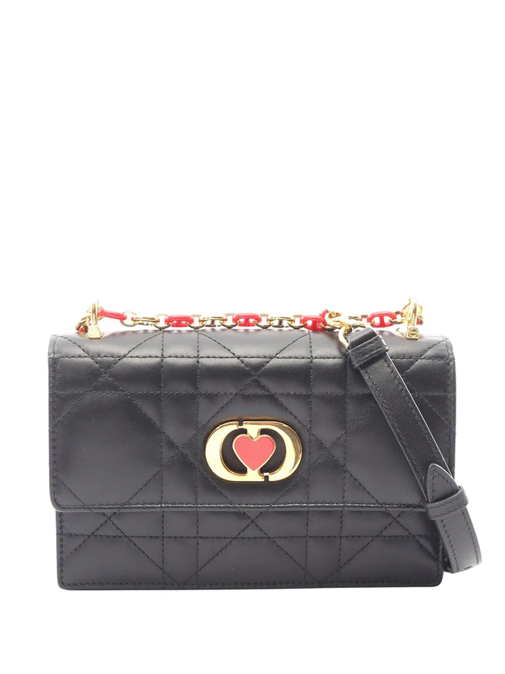 Christian Dior Pre-Owned 2021-2026 mini Dioramour Miss Caro Schultertasche aus Lammleder - Schwarz