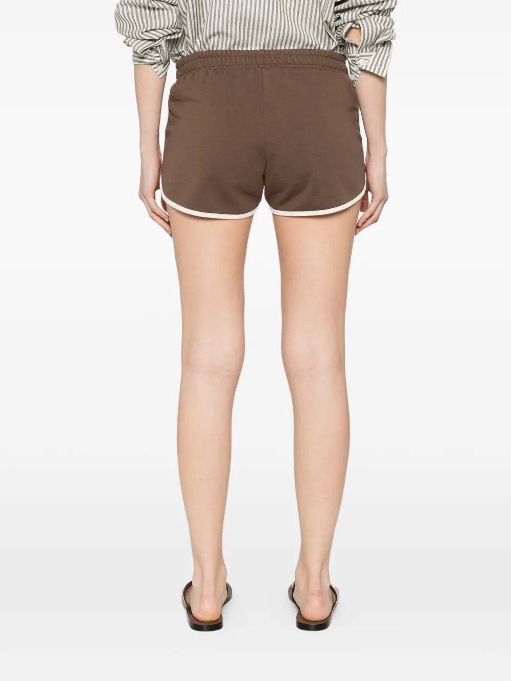 MC2 Saint Barth Francine Light shorts met geborduurd logo Bruin