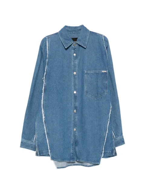 SONGZIO 언피니시드 에지 자수 셔츠