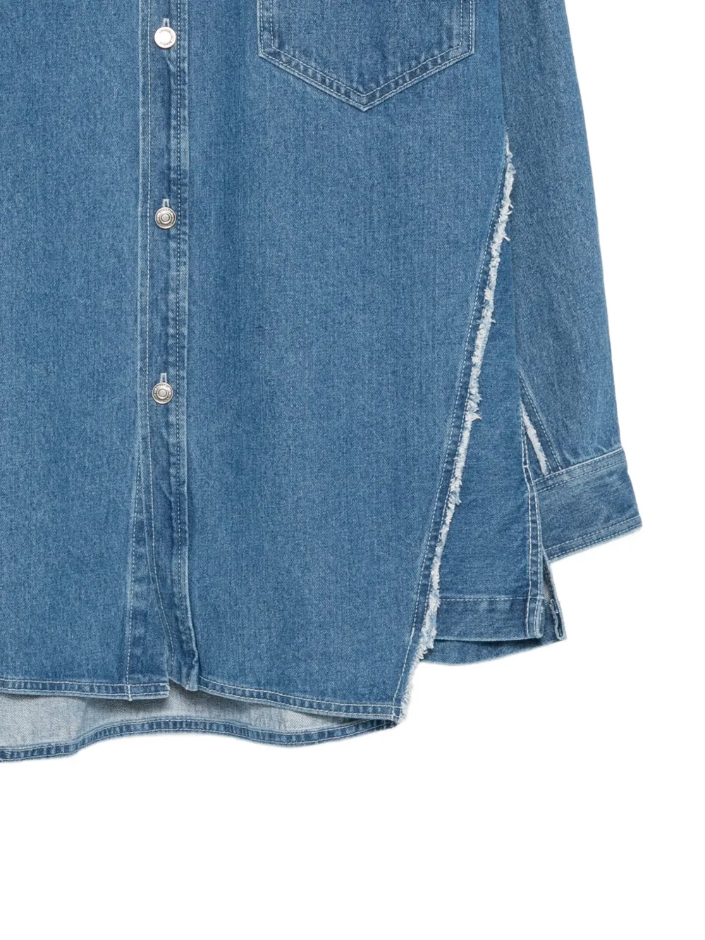 SONGZIO overhemd met gerafelde afwerking Blauw