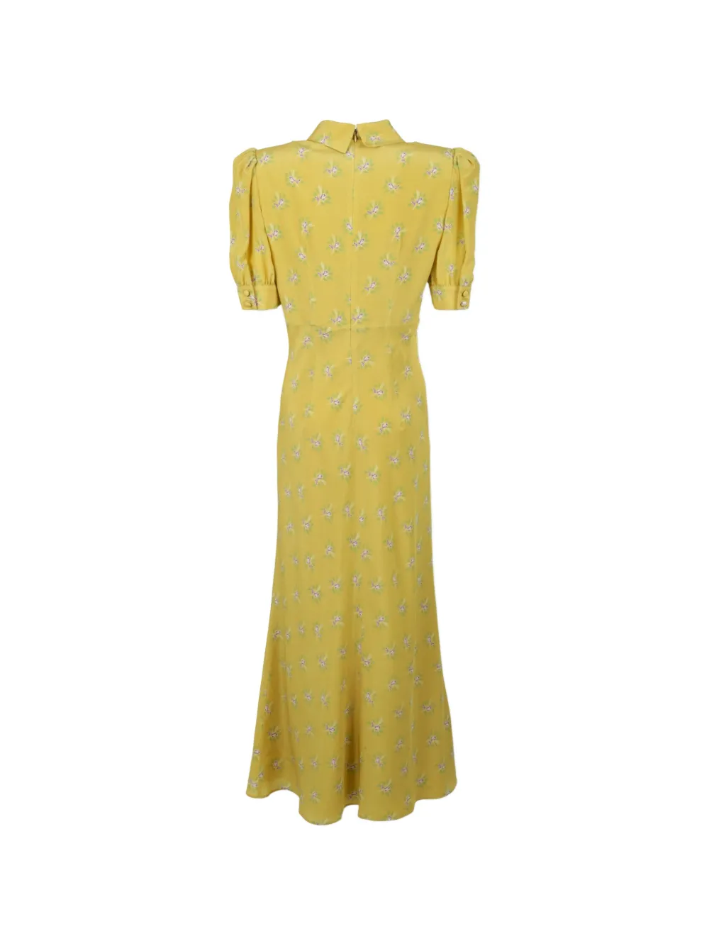 Alessandra Rich Midi-jurk met print Geel