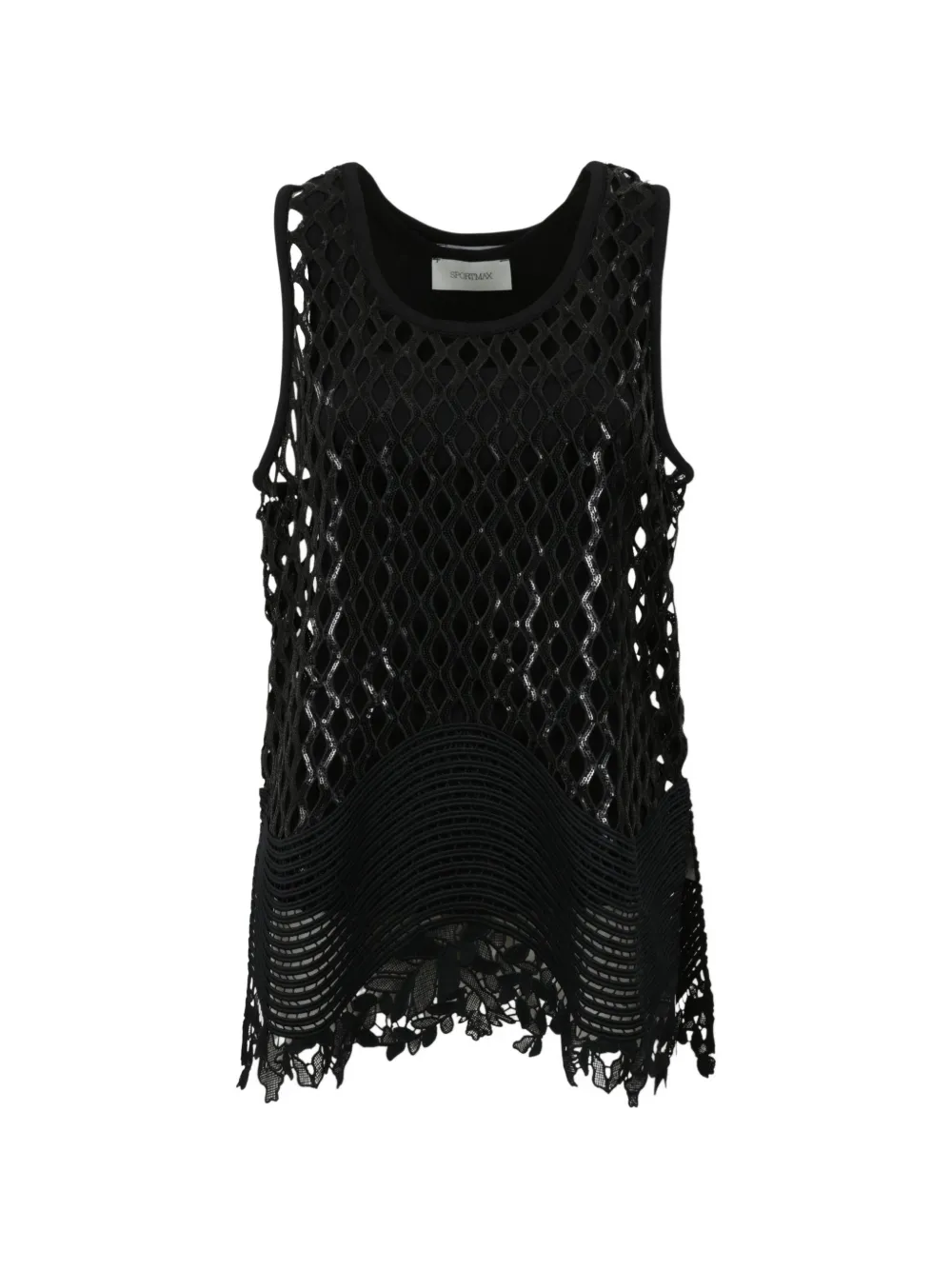 Sportmax Top con paillettes - Nero