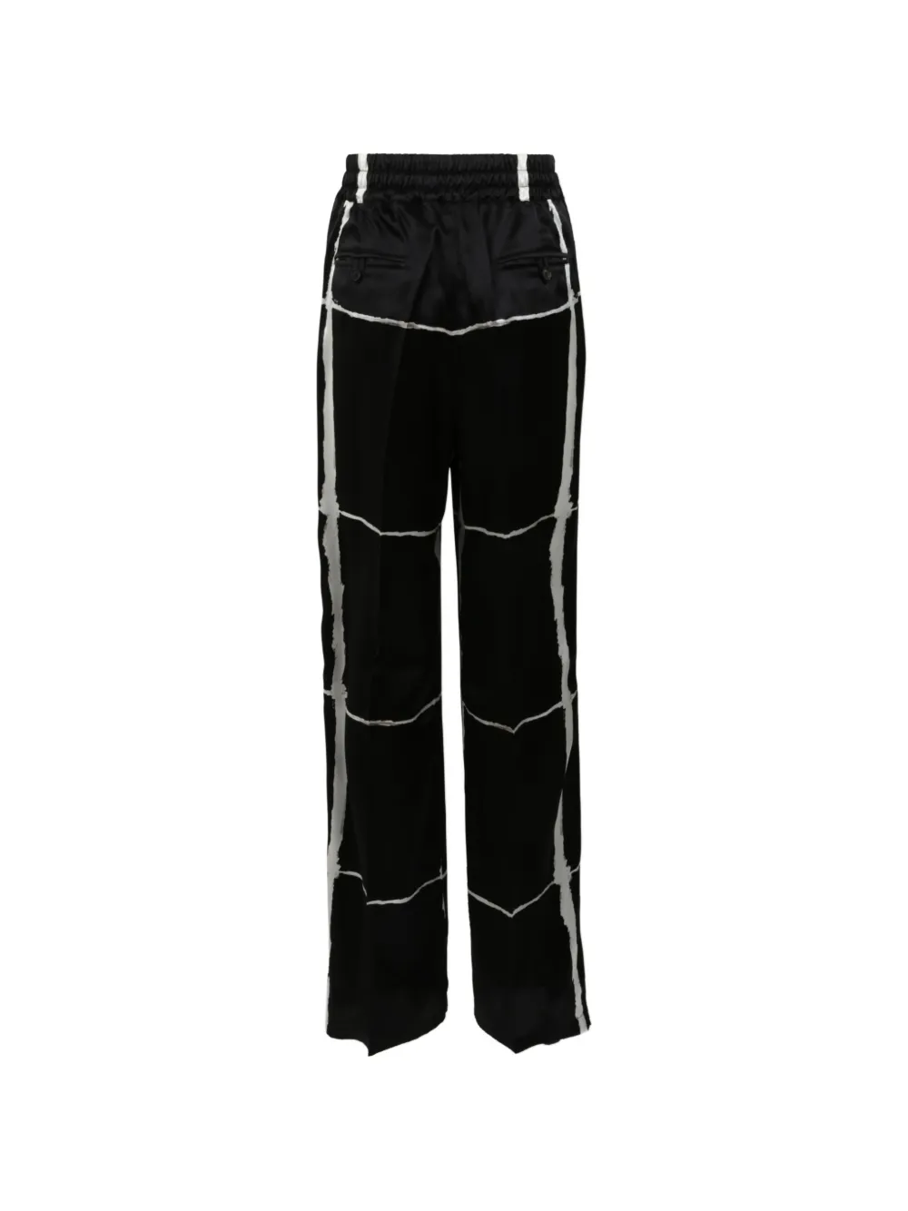 Kiton Broek met trekkoord en print Zwart
