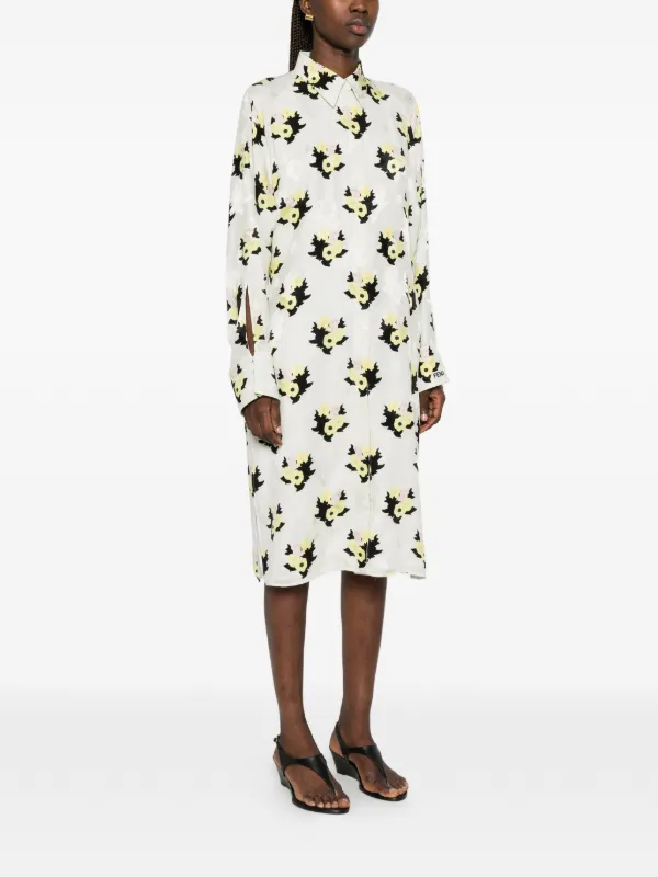 fendi midi dress Dress , White, Size 34- Fendi