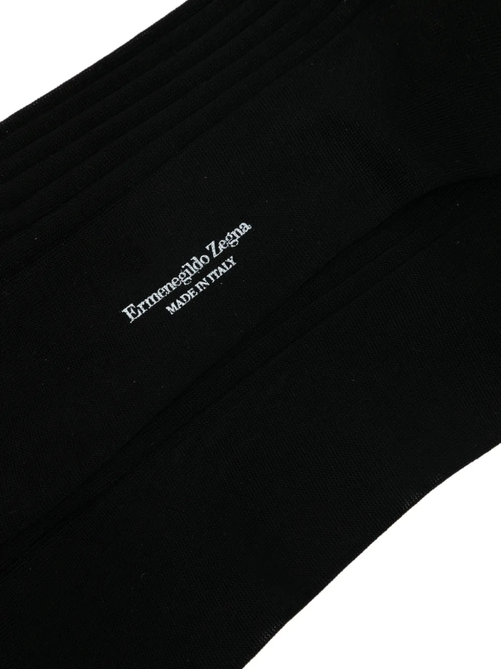 Zegna Ribgebreide sokken Zwart