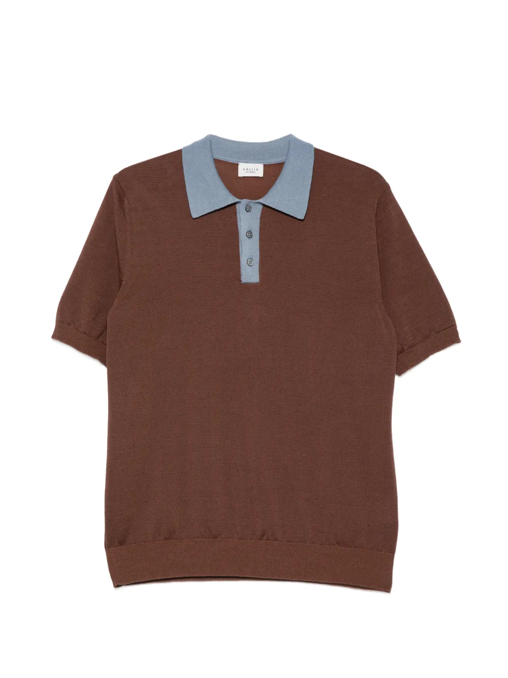 gallia buttoned short-sleeve polo shirt - Marrone