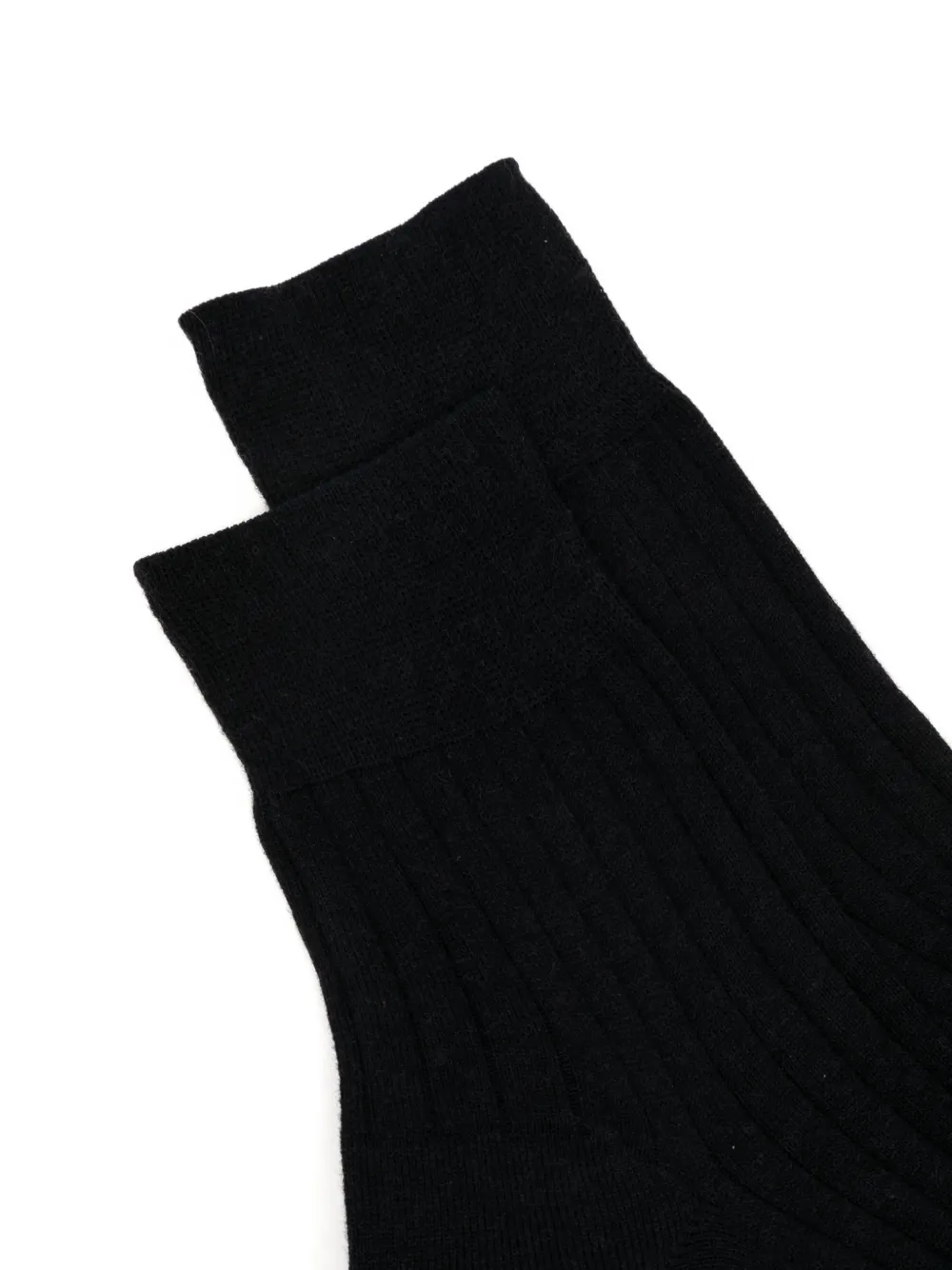 Zegna Ribgebreide sokken Zwart
