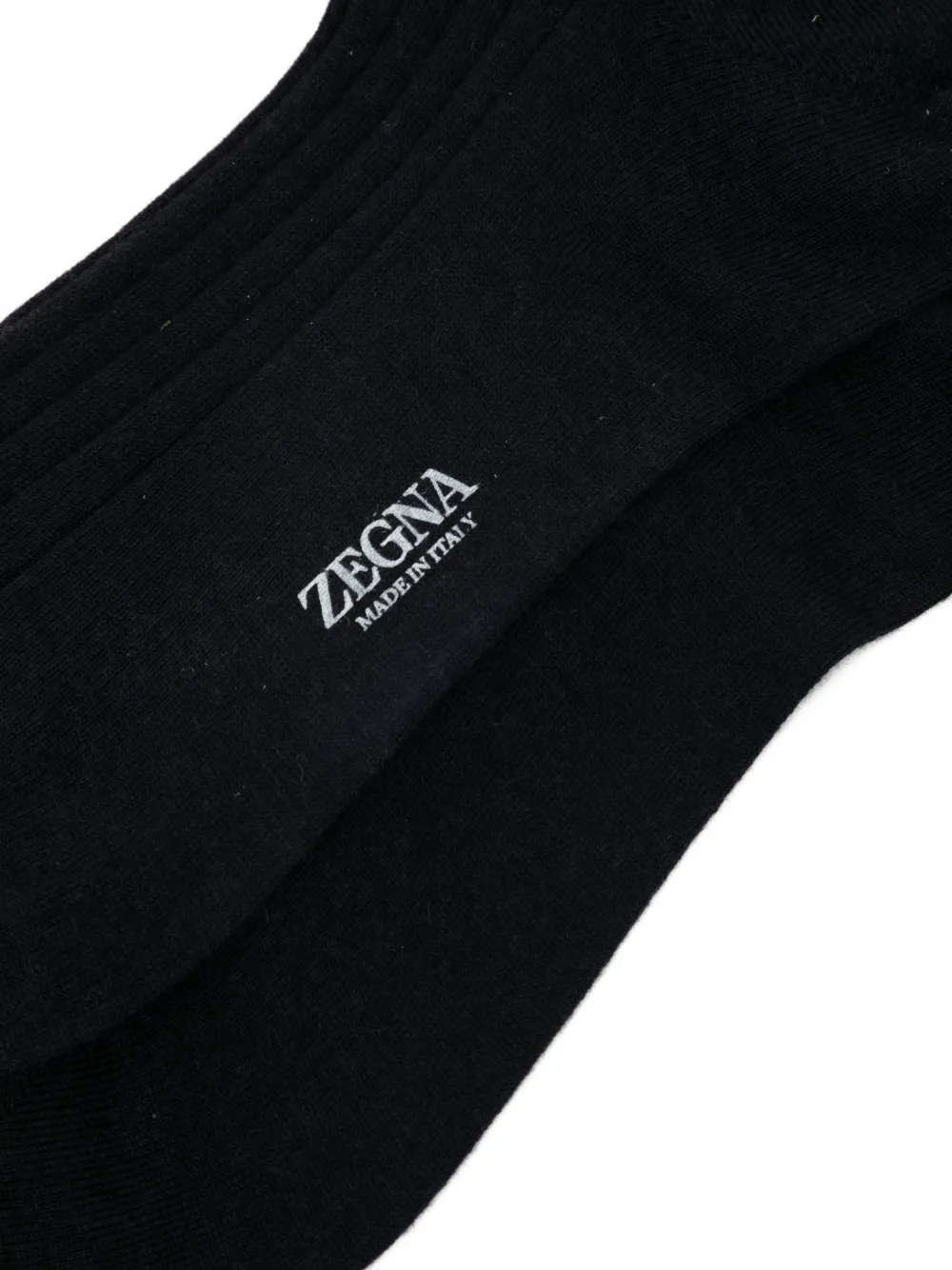 Zegna Ribgebreide sokken Zwart