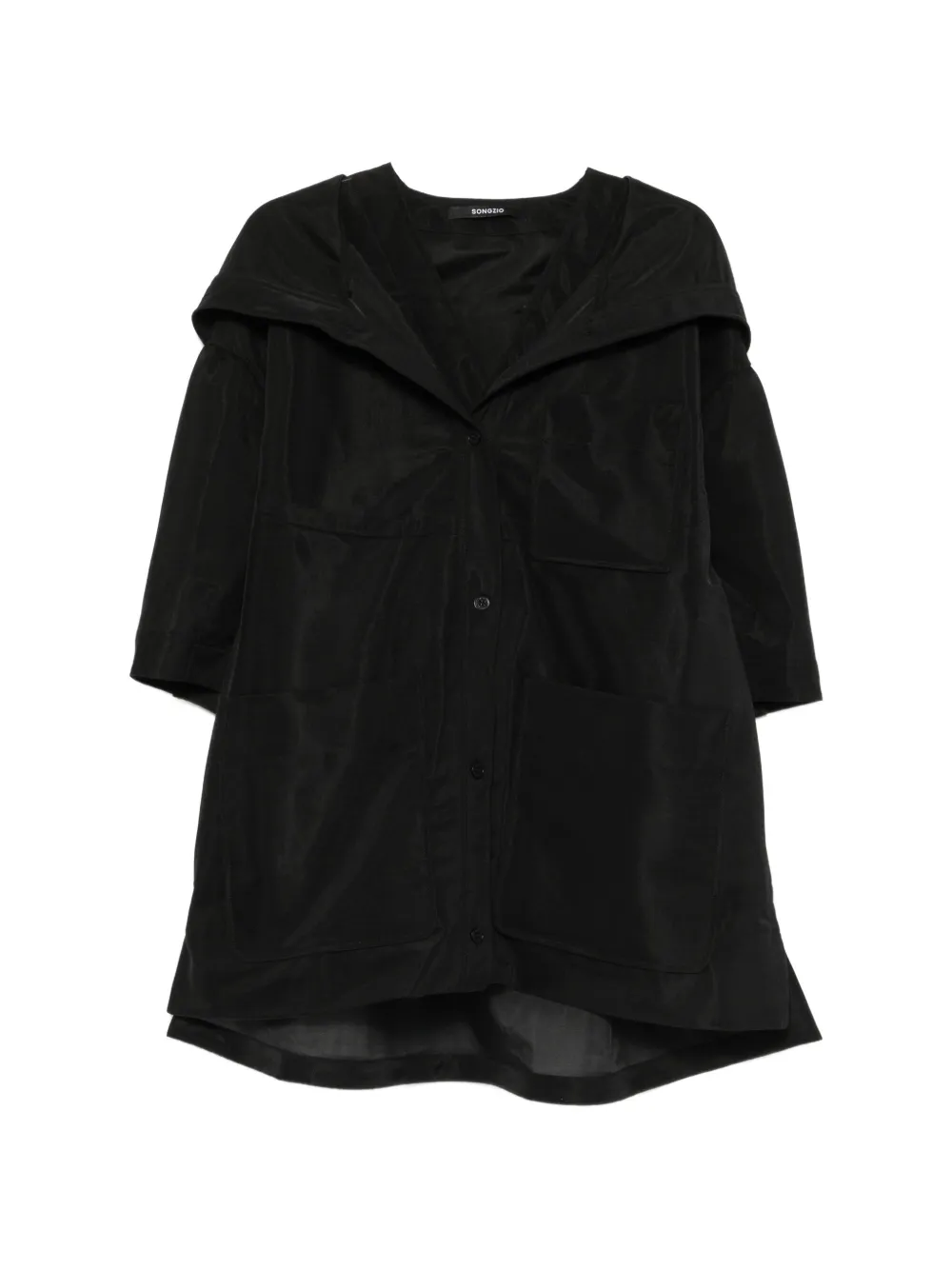 SONGZIO button-up hooded jacket - Nero