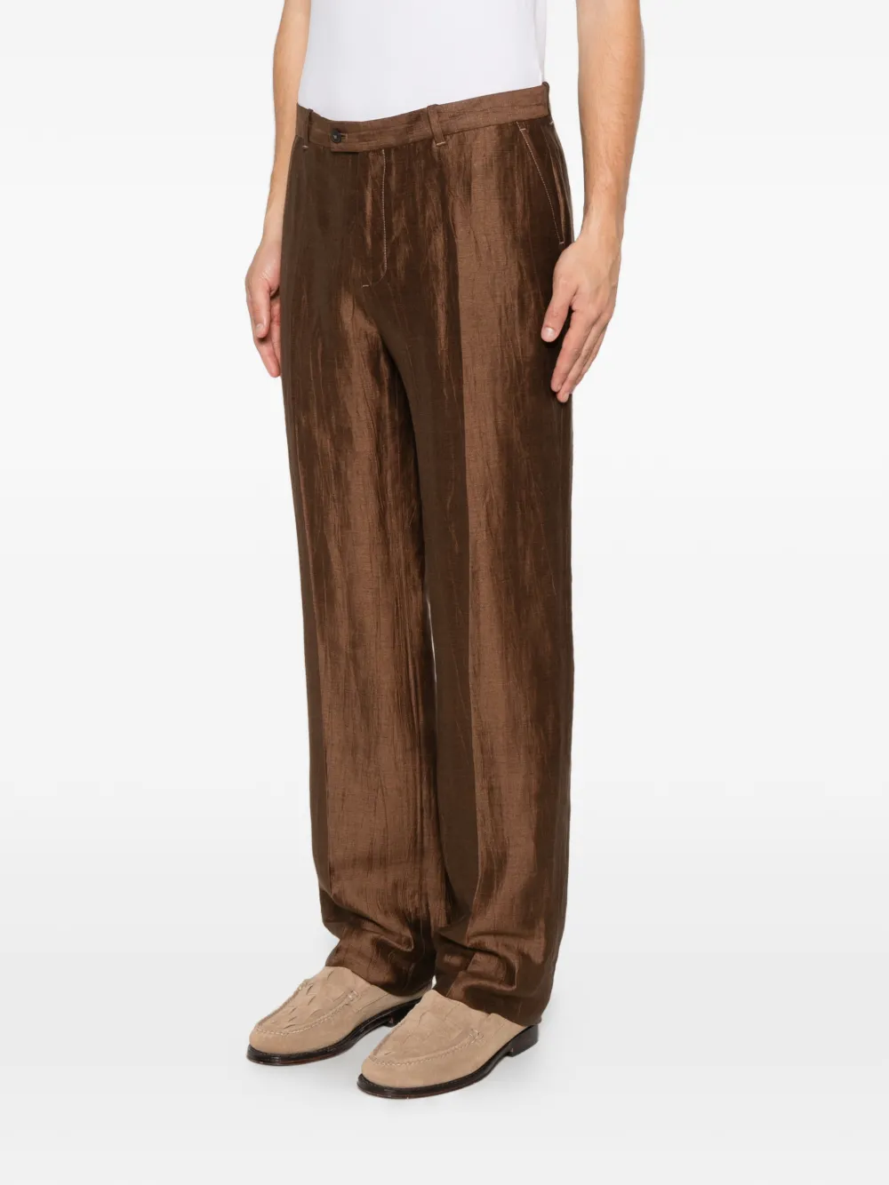  John Varvatos Pantalones Con Pinzas - Marrón 