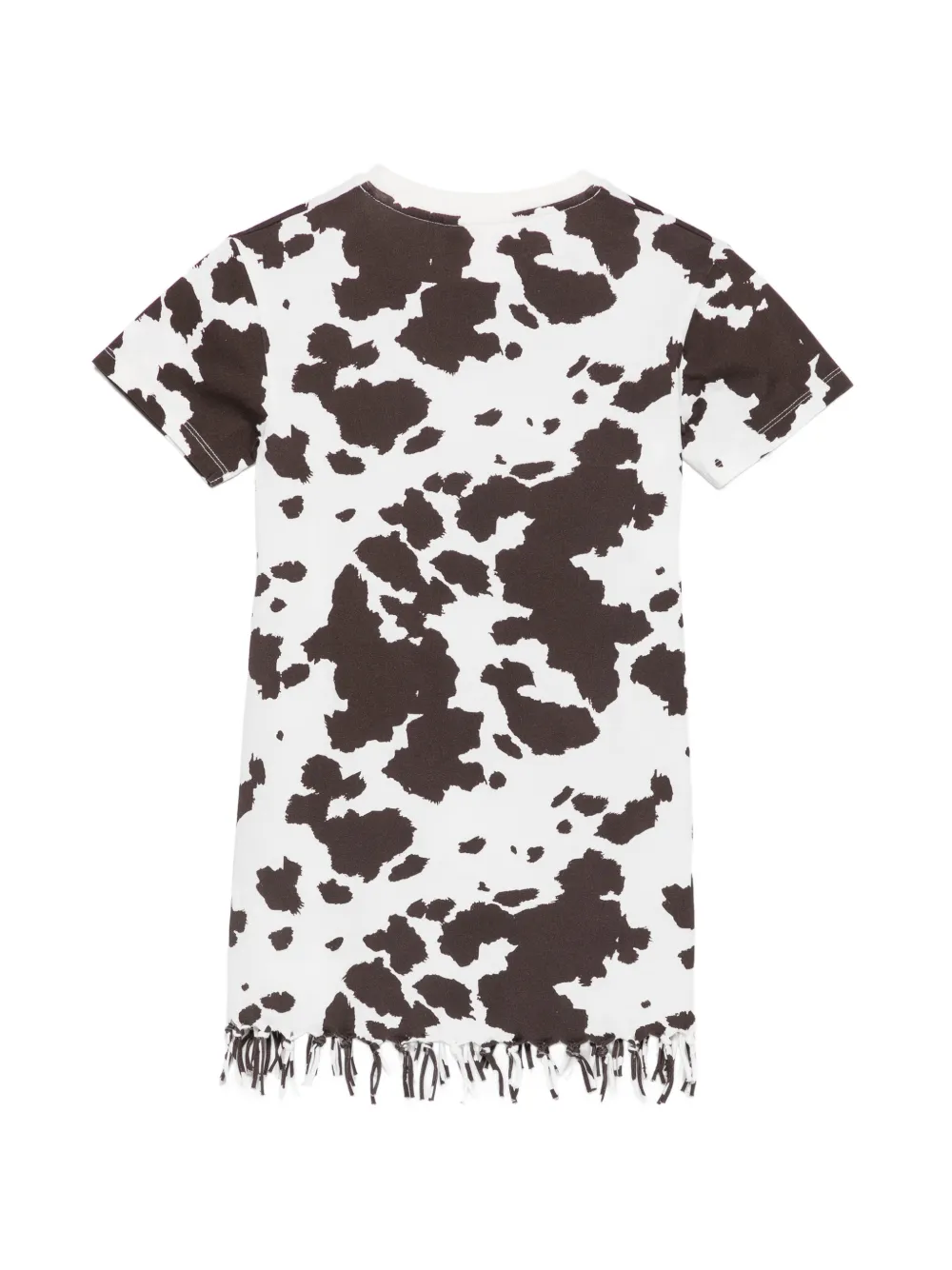 MC2 Saint Barth Kids Abbey jurk met franje en print Wit