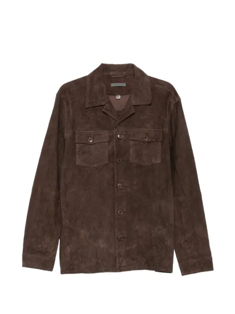 John Varvatos suede button-up jacket