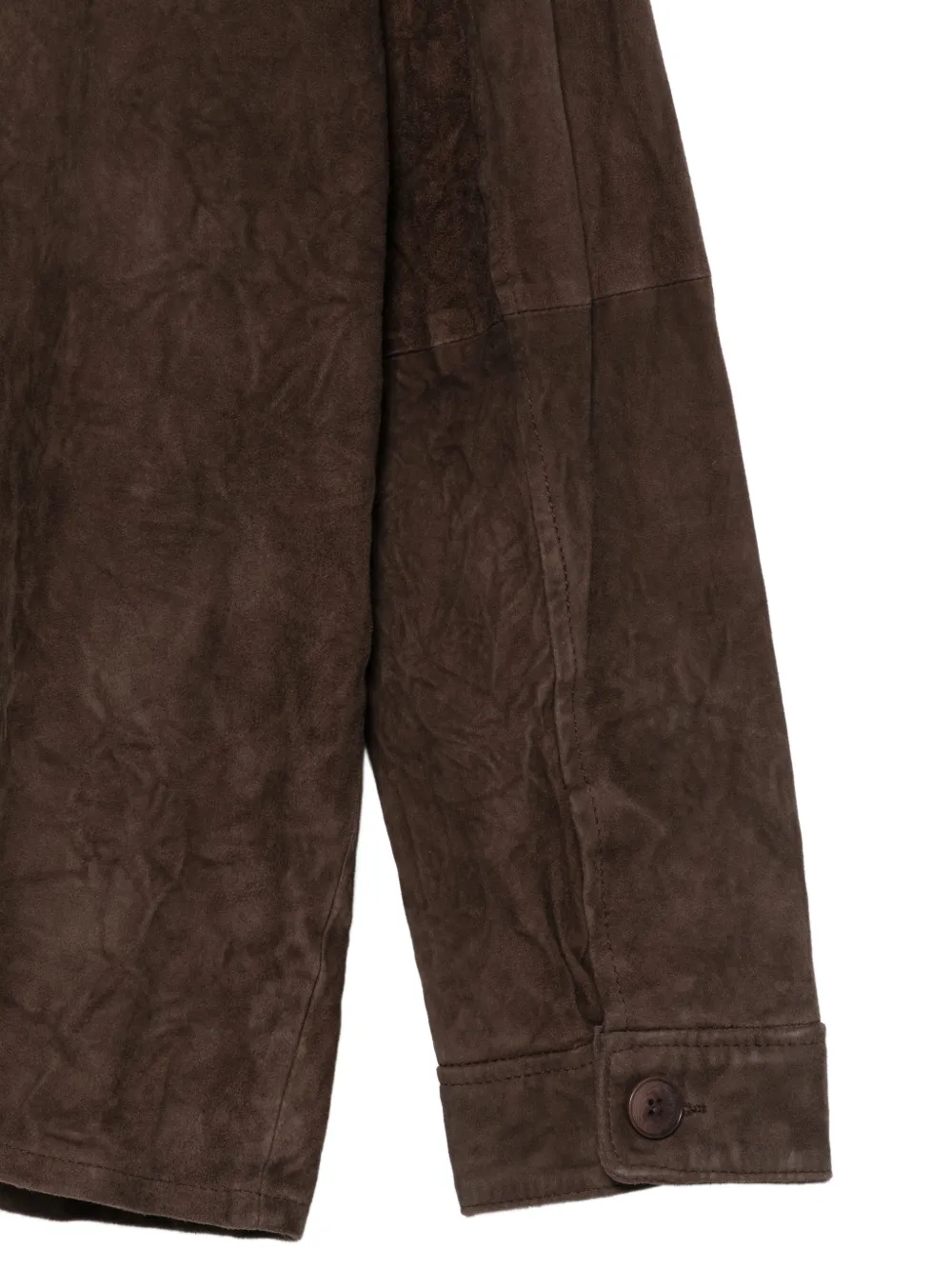 John Varvatos Suède shirtjack Bruin