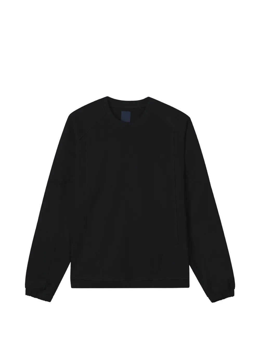 Juunj Ponte Logo-embroidered Panelled Sweatshirt In Black