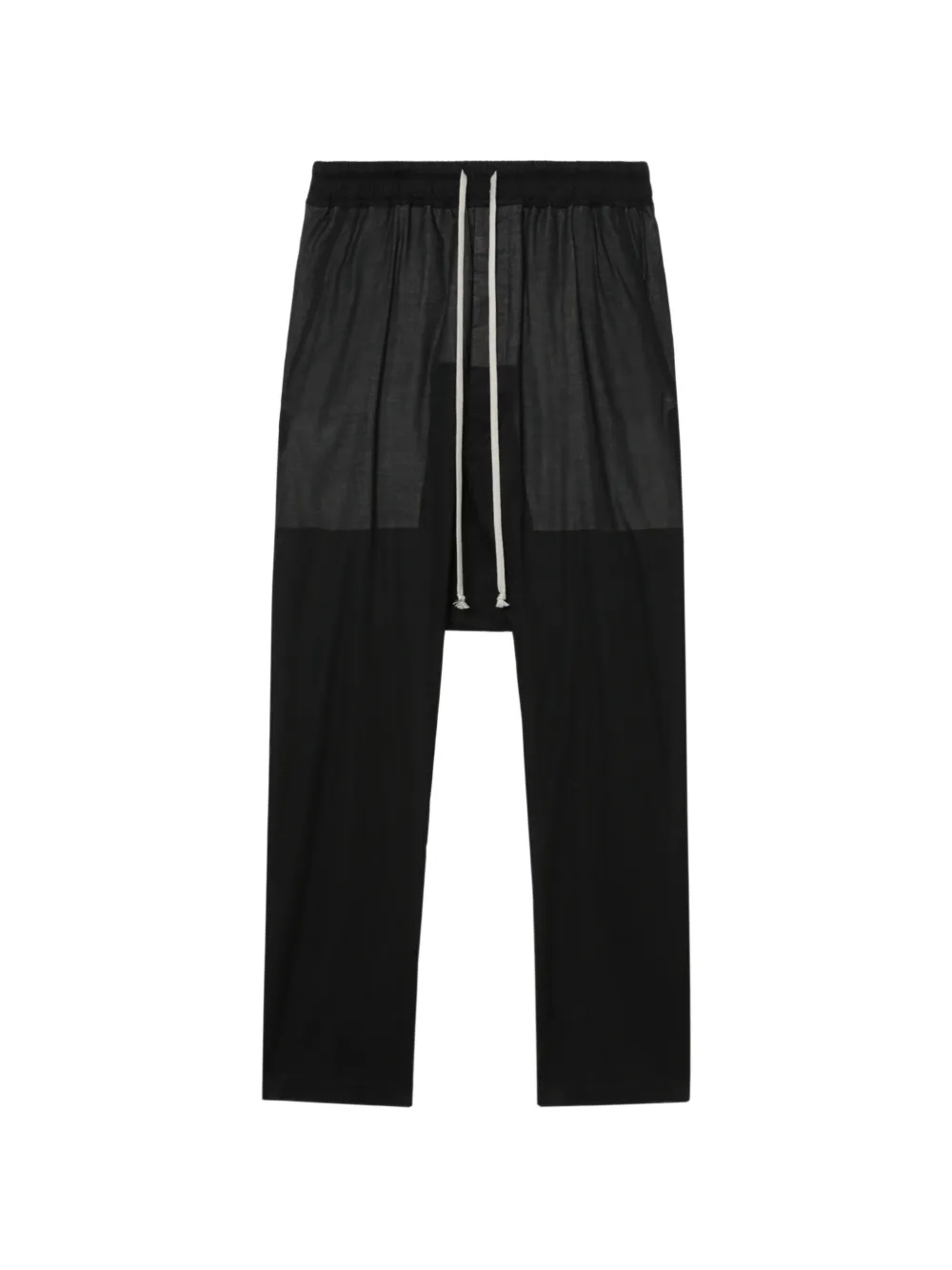Rick Owens Broek met verlaagd kruis Zwart