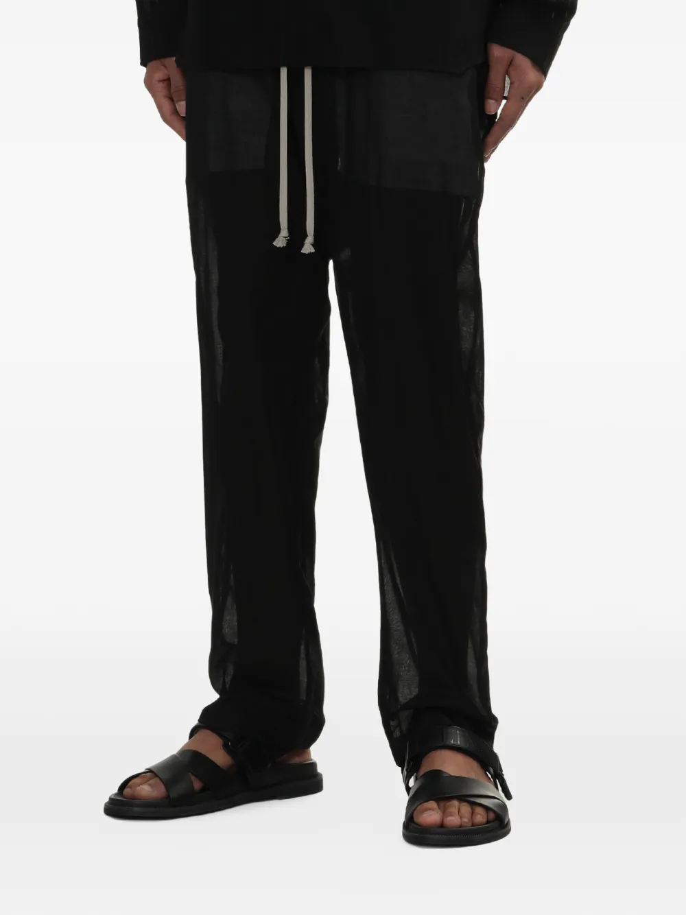 Rick Owens Broek met verlaagd kruis Zwart