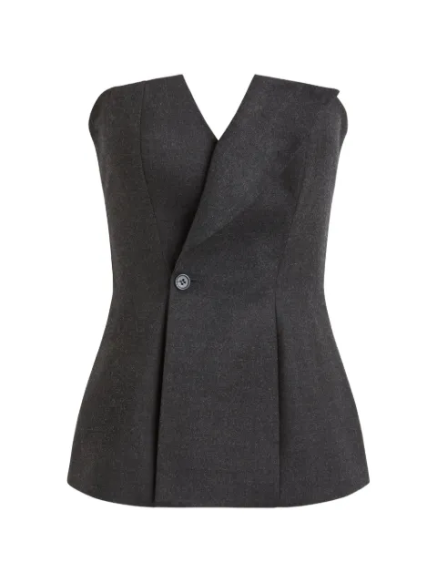 P.A.R.O.S.H. strapless button-fastening blouse