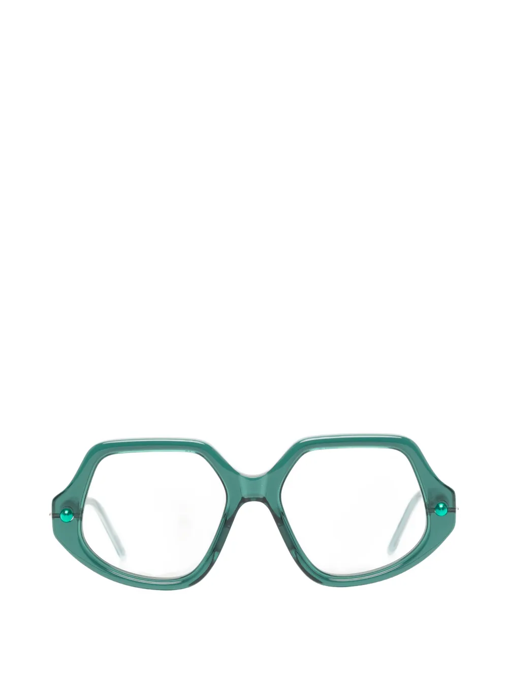 Kuboraum geometric-frame sunglasses - Grün