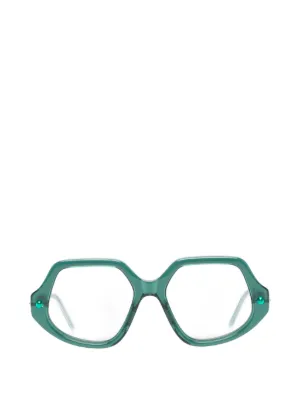 Kuboraum Z18 rectangular-frame Sunglasses | Green | FARFETCH FI