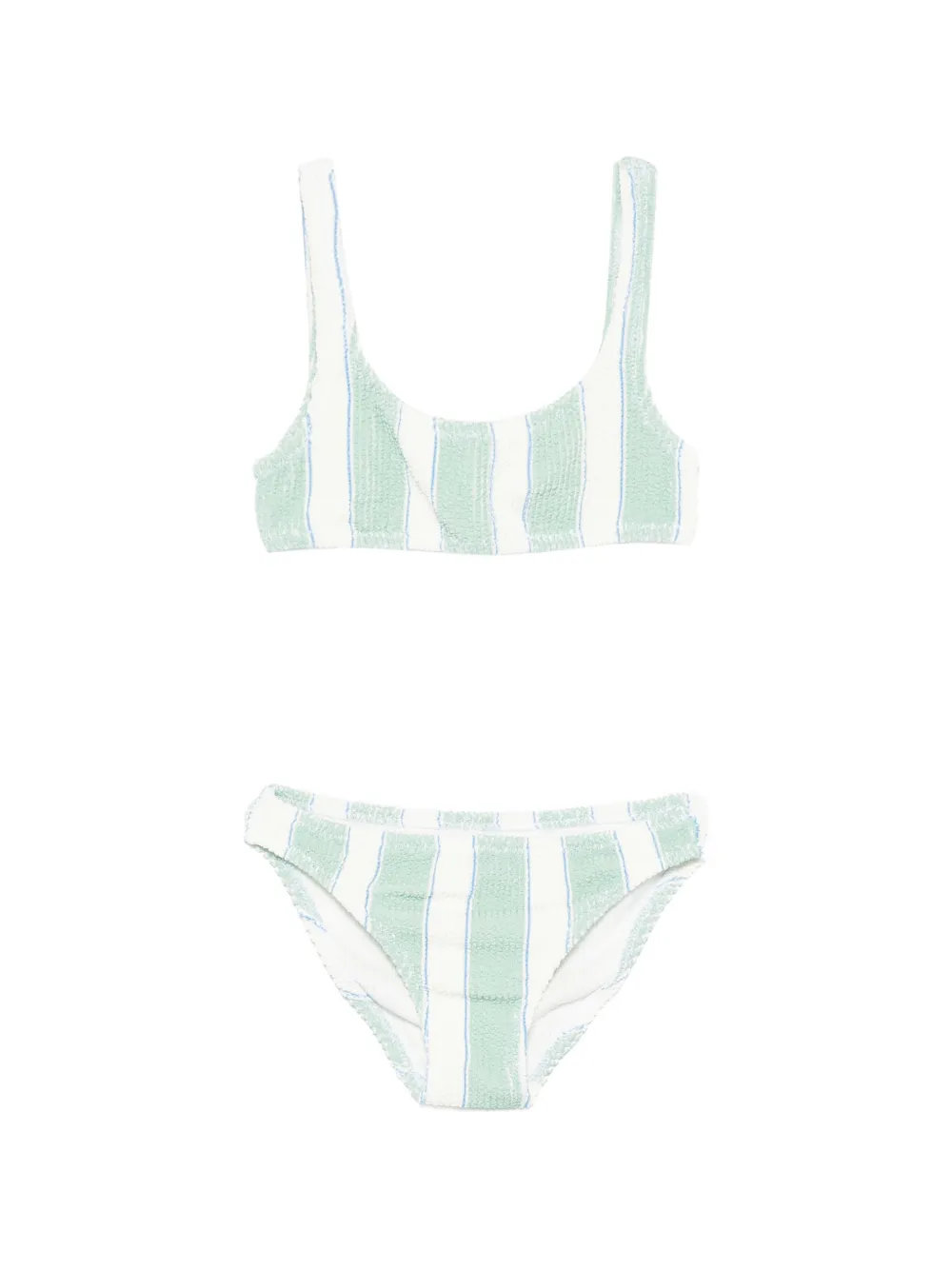 MC2 Saint Barth Kids Baker W striped bikini - Verde